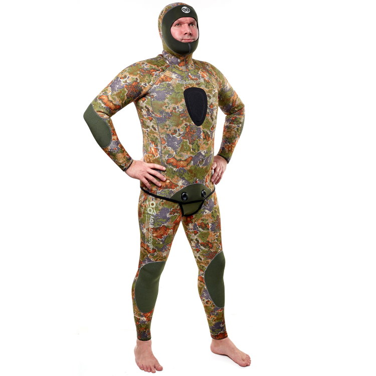 Гидрокостюм Aquadiscovery Kochevnik Camo Lerba green 5мм
